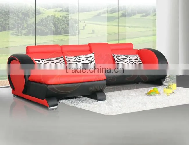(EM-ls6015) New style unique design italian sofa in top grain leather