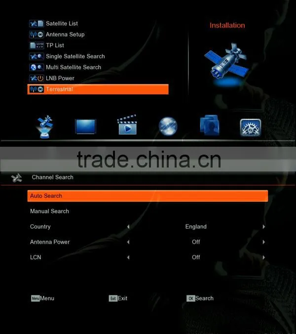 DVB S2 & T2 Openbox v8 combo hd satellite tv receiver