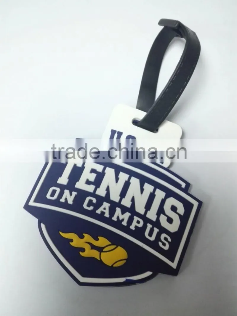 Tennis on campus PVC rubber luggage tag