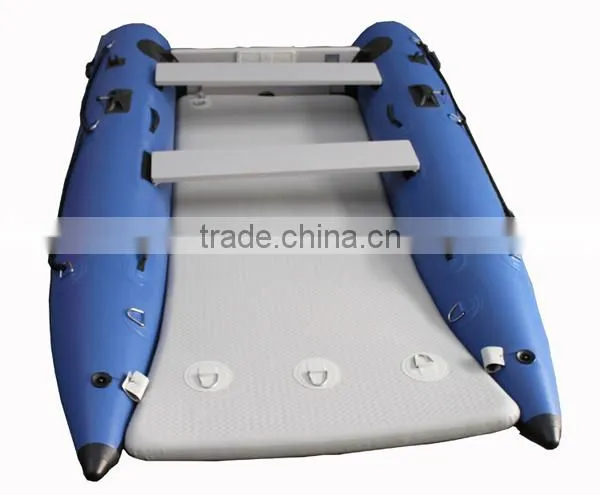 hot (CE) inflatable power catamaran boat rescue boat air floor sailing boat surfing boat