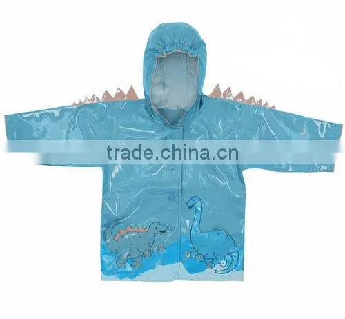 PU Cute Kids Yellow Raincoat For Sale