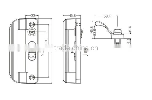 sliding door key lock