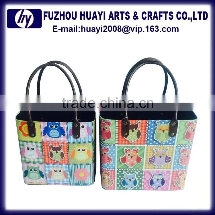 Gift decoration pu basket beauty gift basket storage