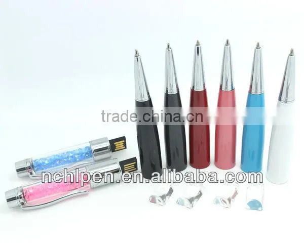 Fashion Design Advertising Crystal USB Pen (2013 new)