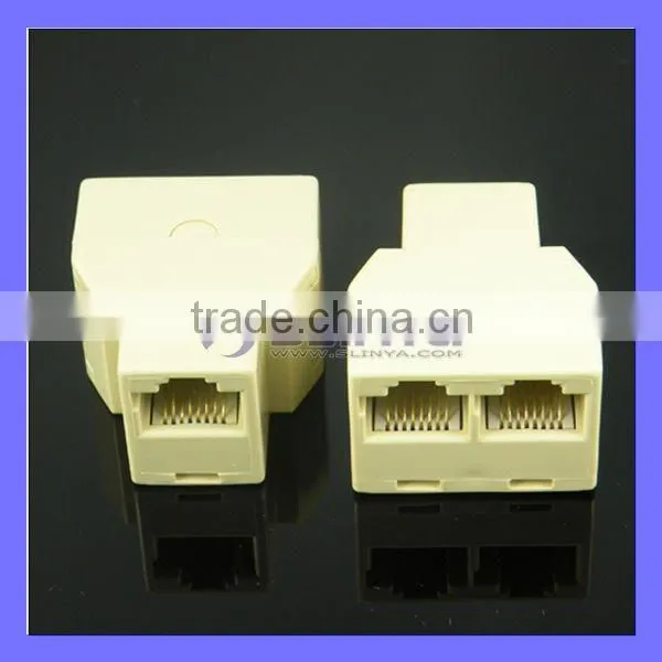 RJ45 Connector CAT 5 LAN Ethernet Splitter Adapter modular plug
