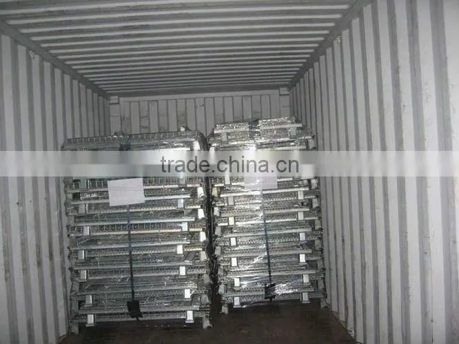 Metal galvanized steel cage mesh pallet