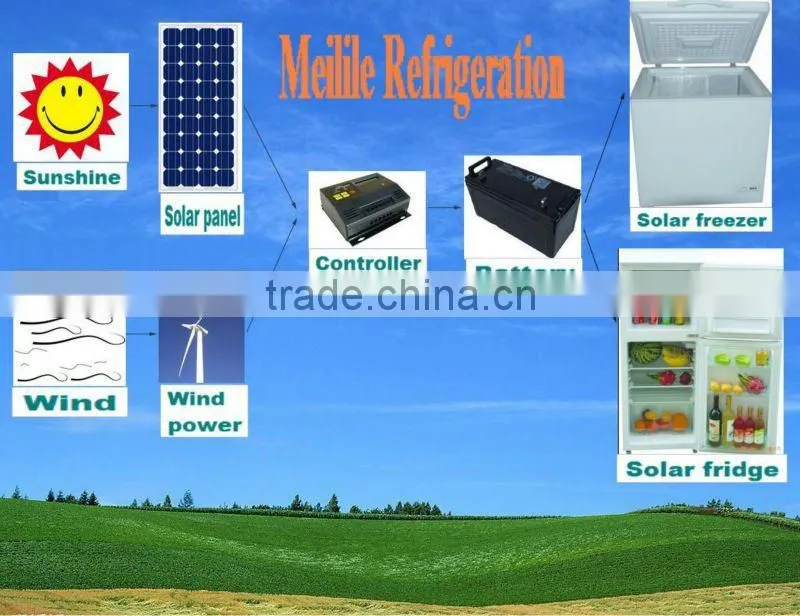 Solar DC 24V/36V/48V/72V/110V 150L/200L/300L freezer