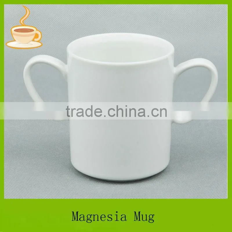 double handle ceramic mug with customized decal printing LJ-1127