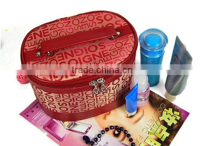2016 High Quality Travel Zipper Fashion Cosmetic Pouch Bag With Logo Customized