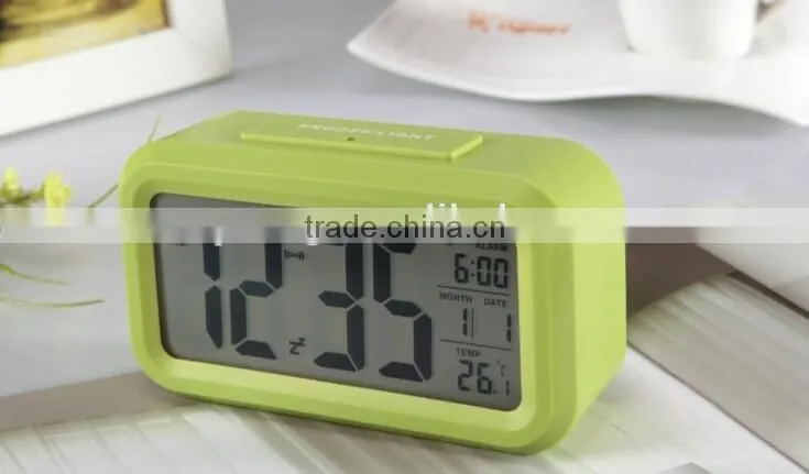 Multicolor Smart Alarm Clock Night Light ABS Color Randomly Clock With Temperature