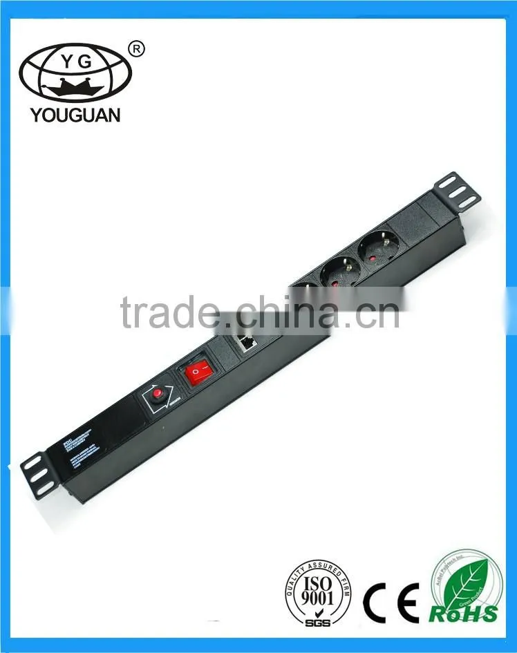 19''German 3 ways Type Power Strip Socket PDU