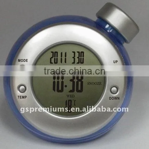 Pump shape clock water power LCD clock