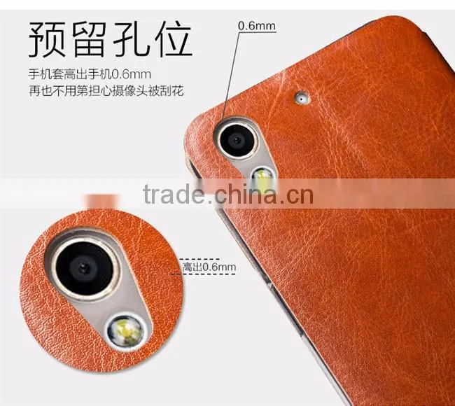High Quality MOFI Rui Series Slim Flip Stent Phone Stand Original PU Leather Case Cover For HTC Desire 728 5.5inch TB-0125