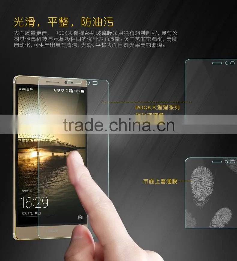 Original ROCK Anti-explosion 2.5D Clear Tempered Glass screen protector for Huawei Mate 8 Japan AGC MT-5255