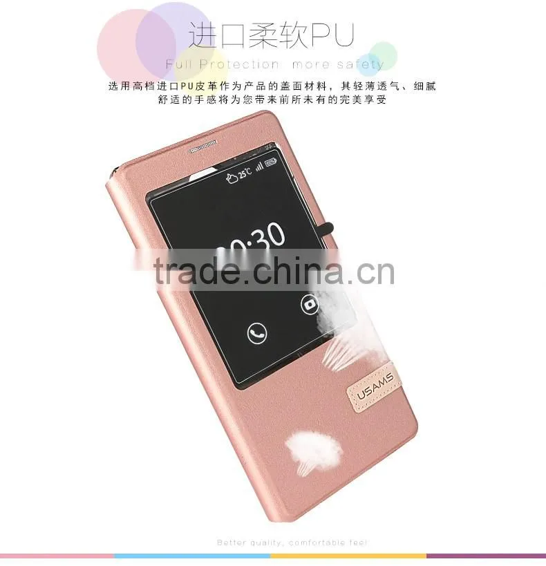 USAMS Muge Series Window PU Leather Stand Flip Cover Case For Huawei Mate 8 MT-5338