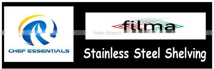 FAMO.2805 series FILMA Stainless Steel Shelving - 4 Tier Stainless Steel Storage Shelves - Slotted Shelf