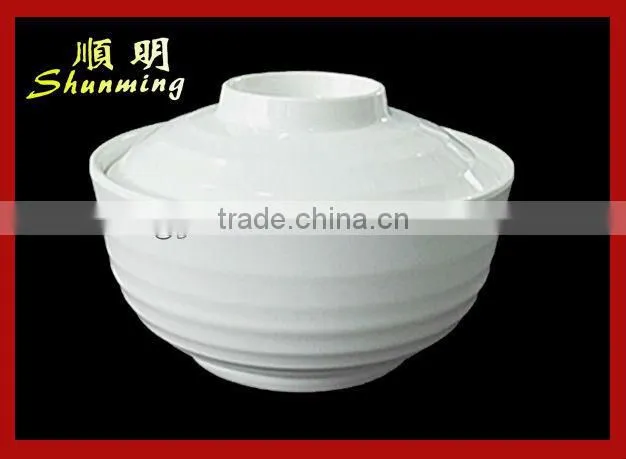 Plastic melamine soup cup with lip