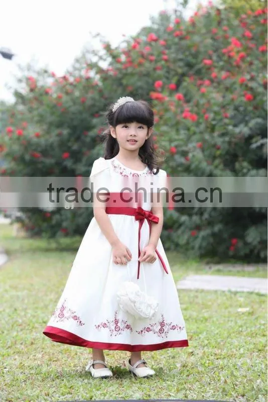 2012 collection hot sale organic girls everyday dresses H50038