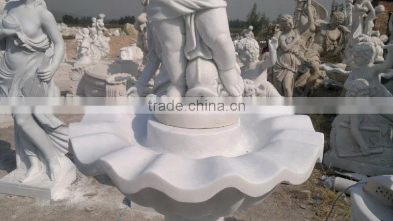 white marble fountain price with child boy statue