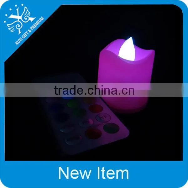 color change moving wick flameless remote control led candle