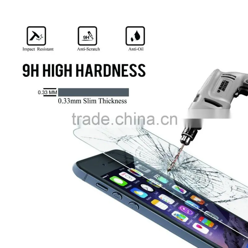 Keno Factory Price Premium 9H Hardness Anti-shock Tempered Glass Membrane for iPhone 5 5S Mobile Phone Screen Protector