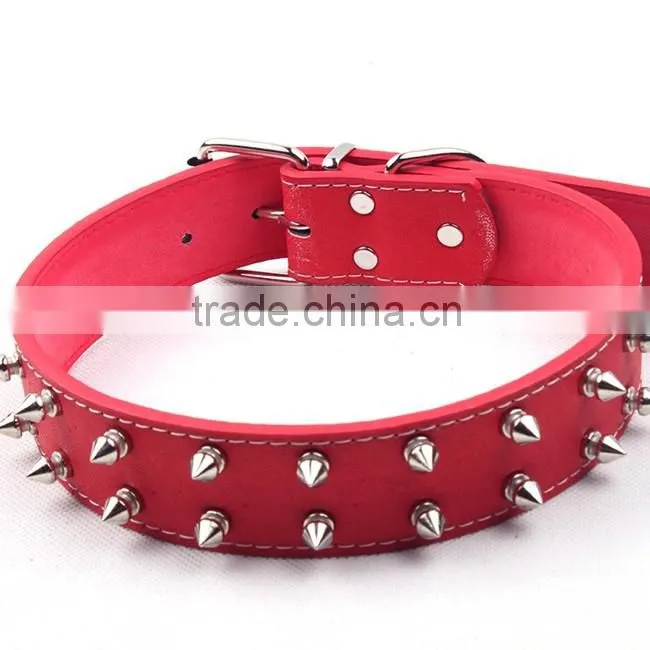fashion rivet pet collar leather dog collar