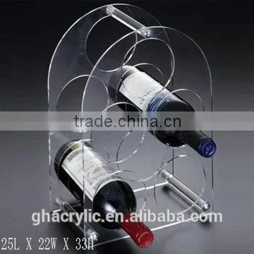 GH-RZ261 High polished Durable and elegant Acrylic Wine Bottle Display Rack
