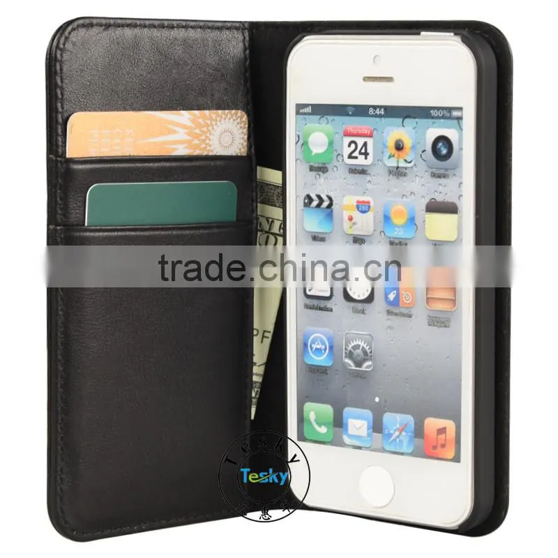 for iphone 5s case luxury invisible magnet card slots wallet leather case
