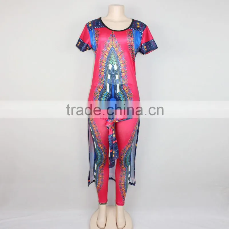 2016 Wholesale Dashiki African Plus Size Maxi Dresses for women