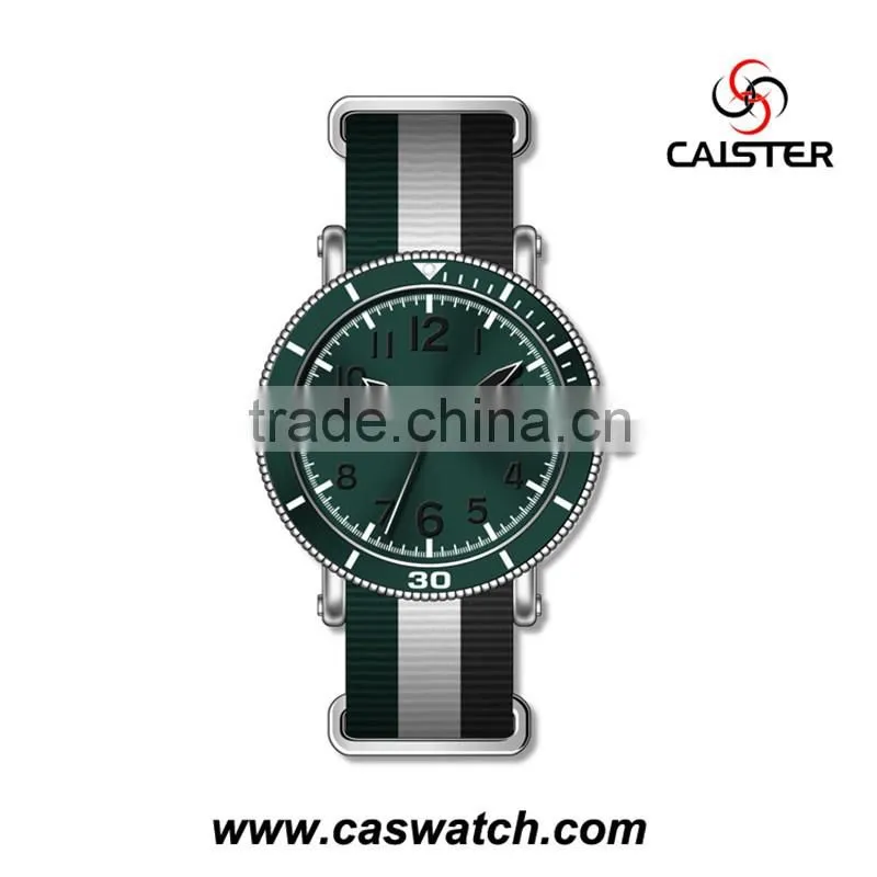 Special watch with a compass blue nylon band kids watch