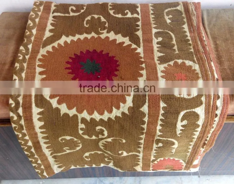 Multicolor hand embroidered Authentic Uzbekistan Suzani bed covers suzani throws