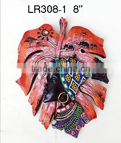 Resin Souvenir Leaf Shape Wall Hanging Ornament