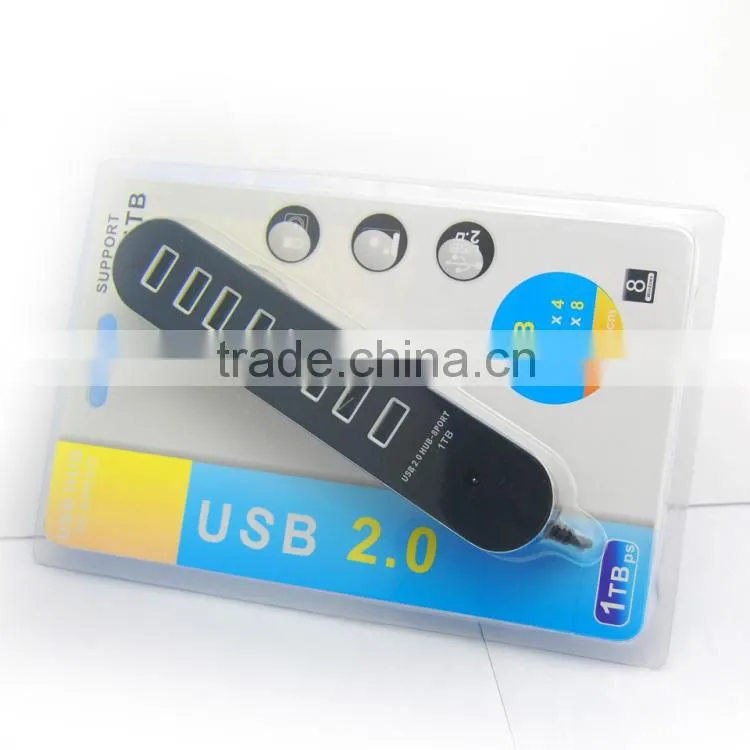 2.0 High speed Computer 8 port usb hub spliter