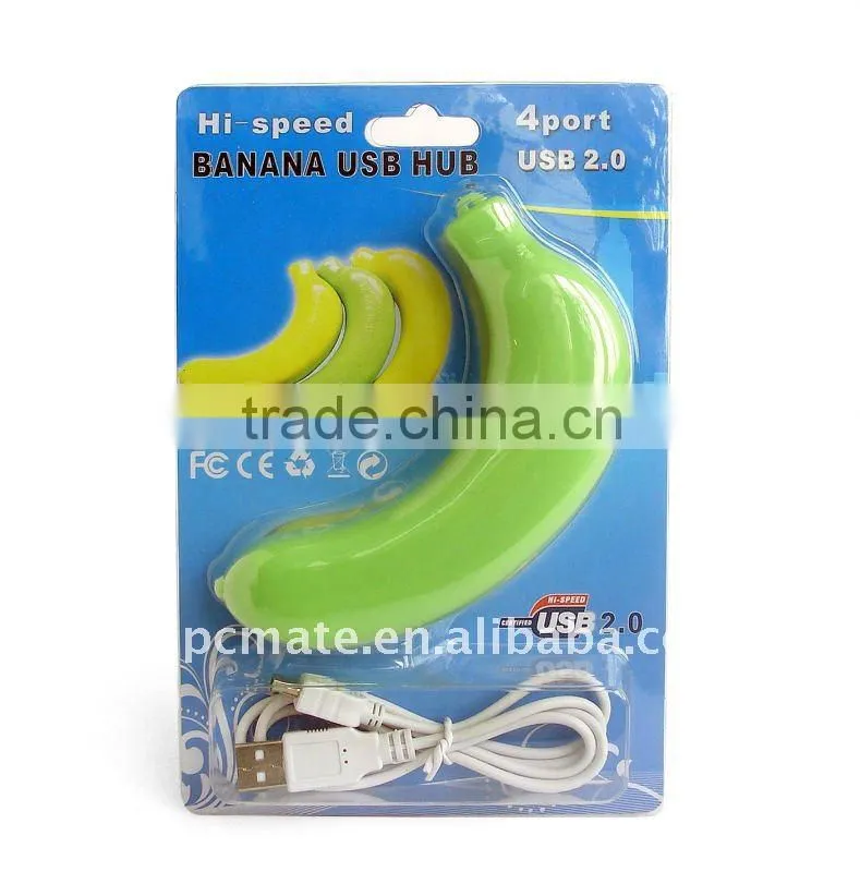 Banana style 4 Port USB HUB for laptop computer PC