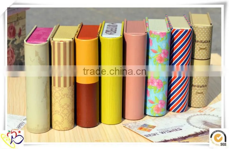 alibaba china decorative book shaped tin boxes/metal tin boxes factory