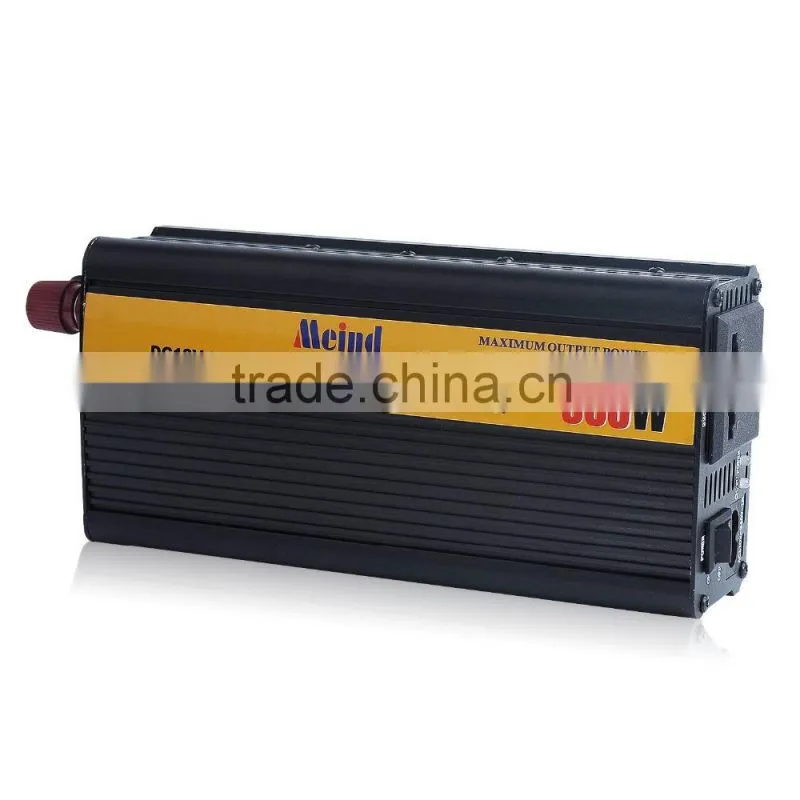 Cheapest and good quality Meind 500W DC12V to AC220V Power Inverter with Battery charge and AC 220V input