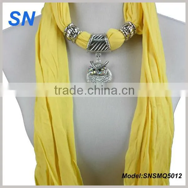 Latest fashion jewelry owl pendant scarf, Charm Beautiful Scarf