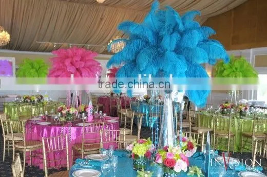 Wedding decoration hot pink color ostrich feathers