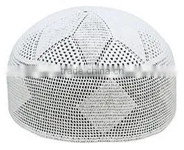 China Promotion hand white Muslim Prayer Cap Wholesale