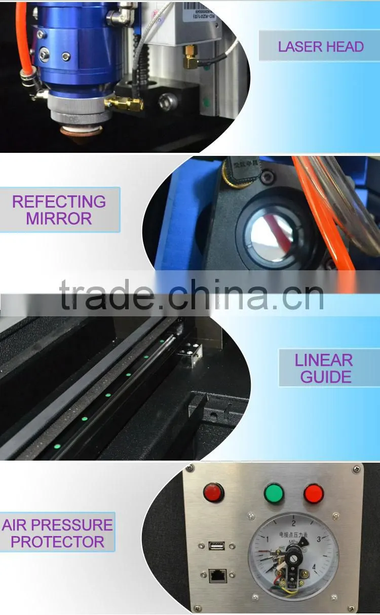 CE,FDA certification 1300*900mm HQ-1390Z co2 laser leather cutting machine with the dust cover