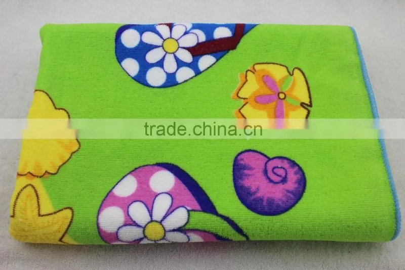 wholesale flip flop design personalized beach towels for kids
