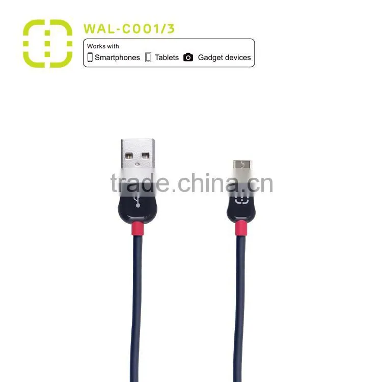 walnut 1.2M micro cable with ABS housing/ROHS passed