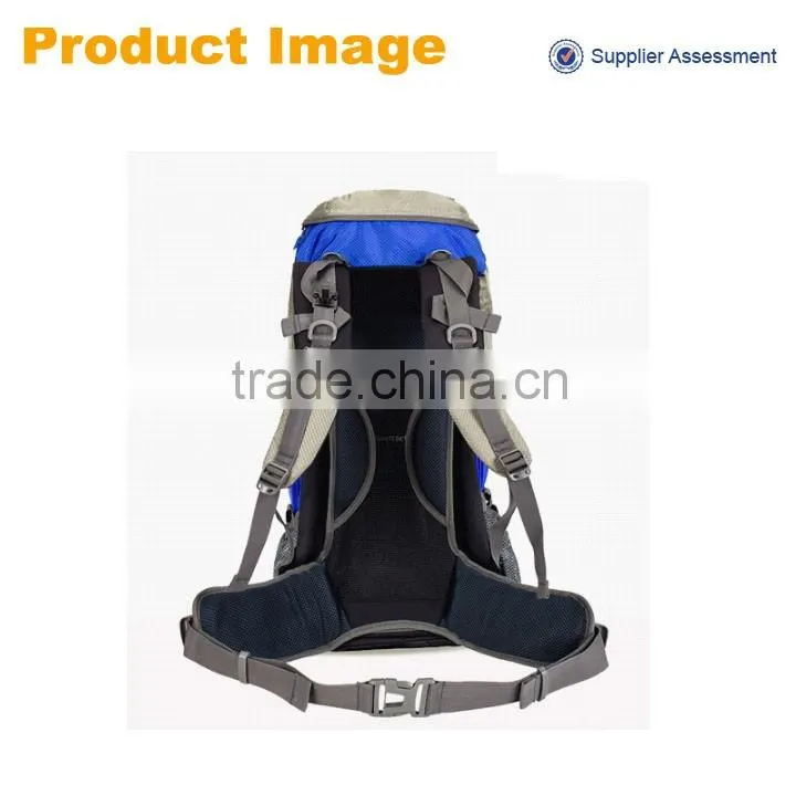 2016 wholesale 50L fashion outdoor backpack, durable sport bag pack for hiking
