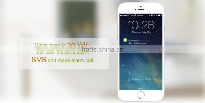 Complete app control WIFI wireless alarm system,smart zone attribution for sensors setting,learn/delete sensors via app