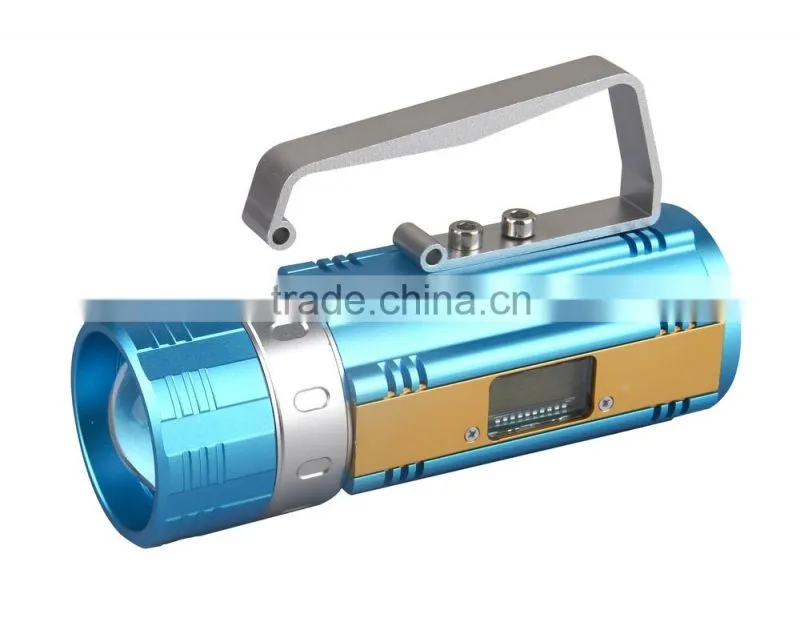 2015 newest aluminum strong light led torch rechargeable led torch