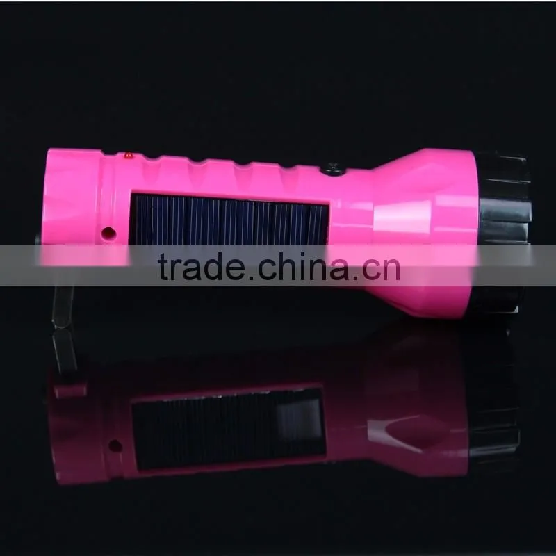 Solar Led Torch Flashlight Electronic Plastic Tactical