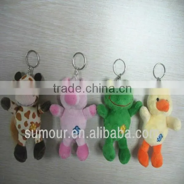 Assorted Stuffed Animals Plush Keychain, Plush Animal Keychain For Promotion