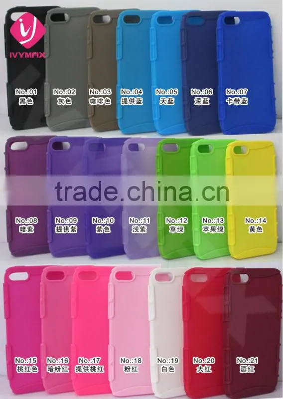 luminated combo case with convex feeling case for iphone5