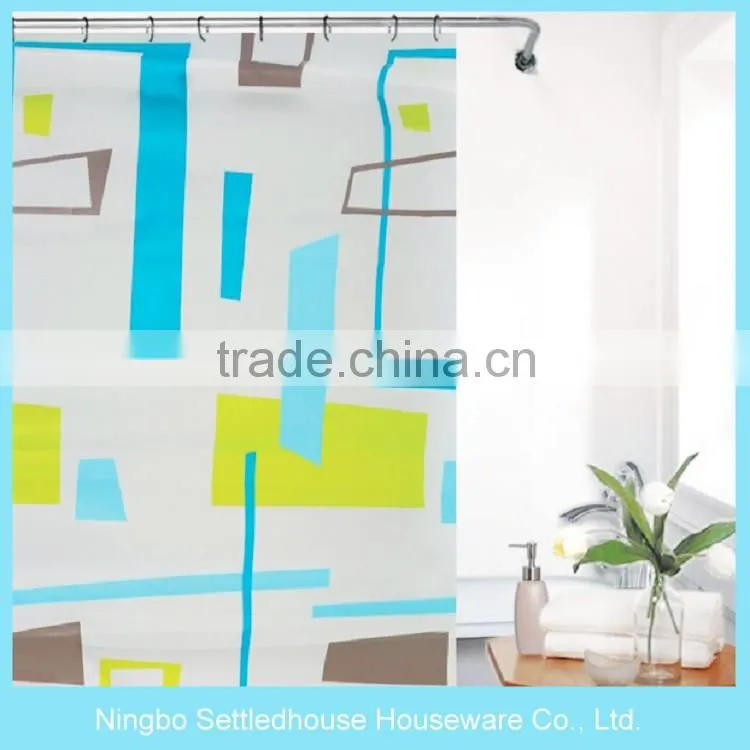 Customer's Drawing request Quality Abstract lines Printing PEVA Shower Curtain