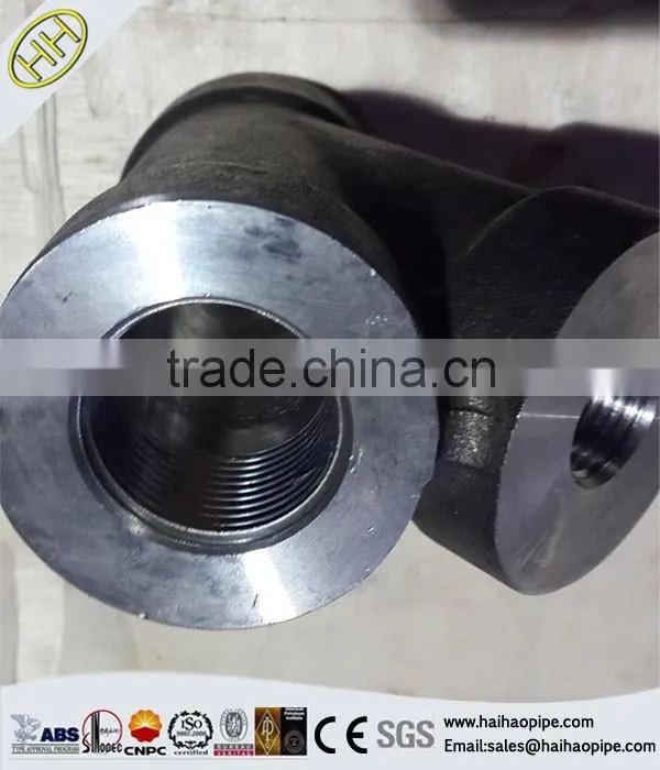 ASME B16.11 NPT threaded reducing 45 degree lateral tee pipe fitting